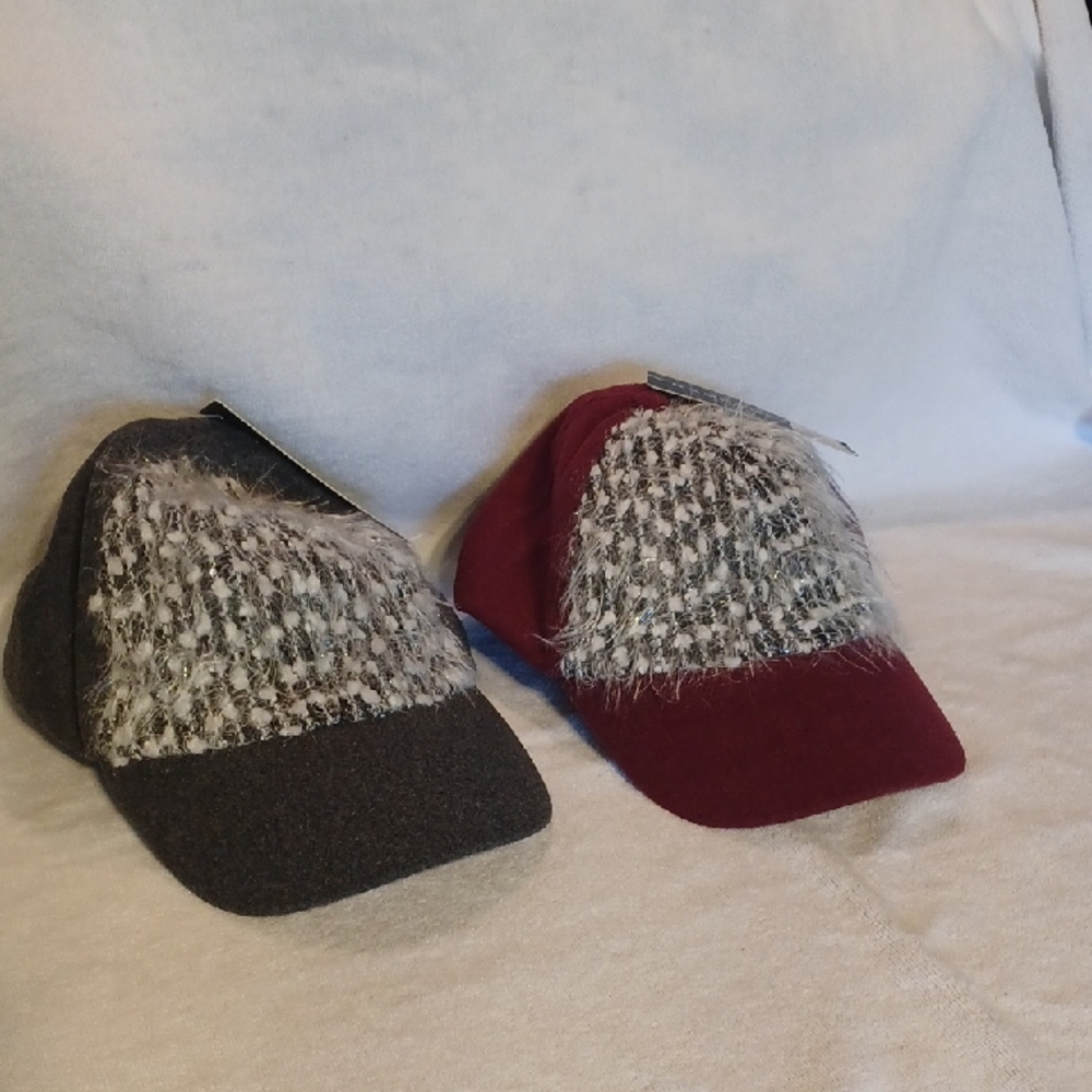 Rampage Red and Gray Textured Caps Baseball Hat